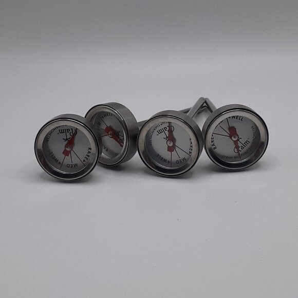 Palm Steak Button Thermometers Set of 4 RARE Medium Well - Picture 3 of 3